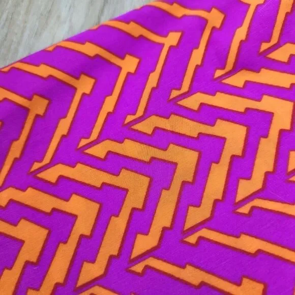 🔺️Paper Crane Orange & Fuchsia Chevron Sleeveless Top Small - Picture 11 of 12